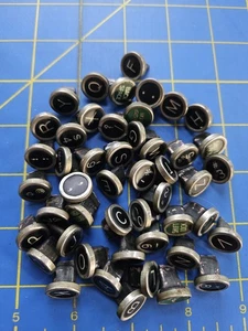 Vintage Underwood Typewriter Round Glass Key Keys Tops Lot of 47 Crafts, Jewelry - Picture 1 of 12