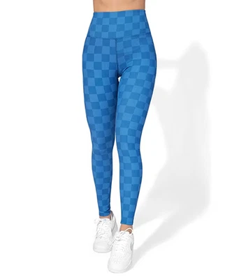 Leggings Eleven By Venus Williams Ace estampa xadrez oceano XXL nova com etiquetas - Imagem 1 de 3