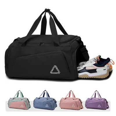 45L Duffle Bag Gym Sports Bag Outdoor Handbag w/Independent Shoe Storage - Image 1 of 4
