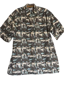 REYN SPOONER 3XL Hawaiihemd Polynesischer Fischer Button Down Resort Strand - Bild 1 von 8