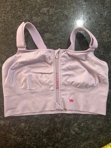 Shefit Damen Größe 5 Luxuriös Lavendel Frontreißverschluss Sport-BH Verstellbare Band Träger - Bild 1 von 5