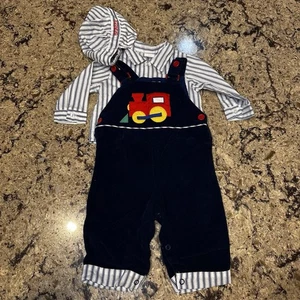 Mono de pana vintage años 80 90 conjunto mameluco 6/9 meses conjunto de ingeniero - Imagen 1 de 12