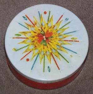 LATTA DI NATALE VINTAGE - ORNAMENTI, TORTA DI FRUTTA DELUXE CORSICANA, TEXAS - Foto 1 di 1