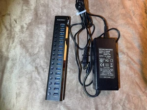 16 Port USB 3.0 Hub Independent Switch High Speed 5 Gbps, ROSONWAY RSH-A16 - Afbeelding 1 van 8