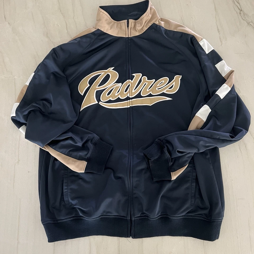 San Diego Padres Stitches Navy Full Zip Jacket Men's - Image 1 of 4