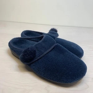 Zapatillas Vionic para mujer 9 Emily informales sin cordones cómodos zuecos de mula tela azul - Imagen 1 de 10