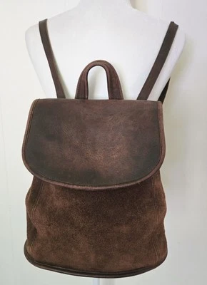 Винтажный кожаный замшевый рюкзак-трансформер Coach Berkeley коричневый с оборками *РЕДКИЙ* - Изображение 1 из 4