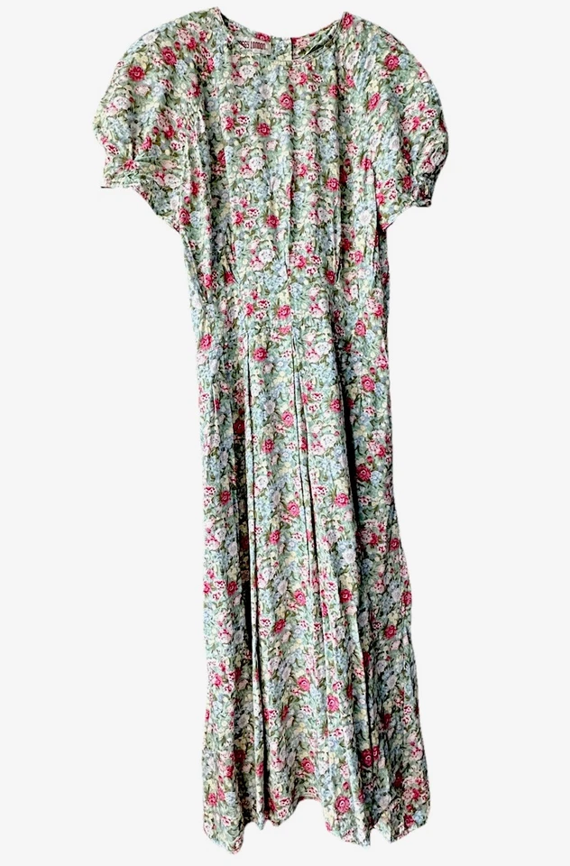 Vestido midi vintage Maggy London para mujer talla 16 floral años 90 cottagecore femenino Foto 1 de 4
