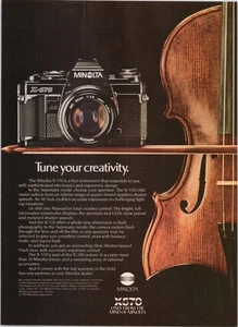 Minolta X-570 Camera Vintage Print Ad 1984 Photography Violin Art - Picture 1 of 1