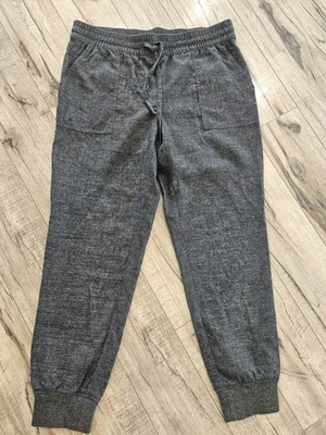 Ann Taylor Loft Womens Cropped Jogger Pants Gray Mid With Pockets Rise Size M - Image 1 of 4