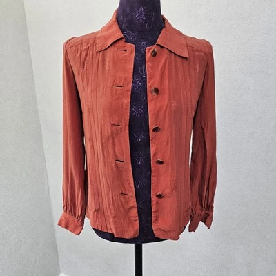 Auth VTG YSL Silk Blouse S - Image 1 of 4