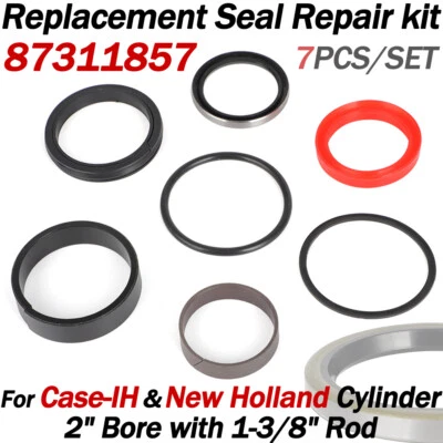 87311857 Para Case-IH y New Holland Kit de Sello de Repuesto 2" Diámetro con Varilla de 1-3/8" Foto 1 de 4