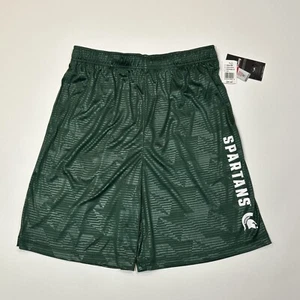 Michigan State Spartans Shorts Adult Medium Green 9" Inseam College Basketball - Picture 1 of 10
