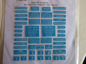 Vorgeschnittene Bahnhofsschilder Nr.1 - BR Scottish Region - Neu ab Ladenbestand.  - Bild 1 von 3