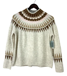 Suéter Cece Mujer Glamour Melodía Antiguo Beige Cuello Simulado Pequeño Nuevo Con Etiqueta R2 - Imagen 1 de 13