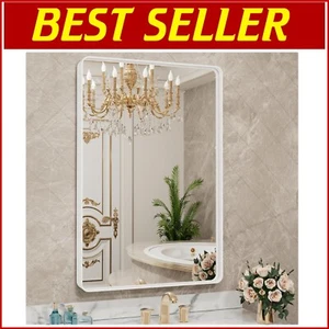 Elegant 24x36 Inch Rustproof Bathroom Vanity Mirror with Durable Aluminum Frame - Picture 1 of 10