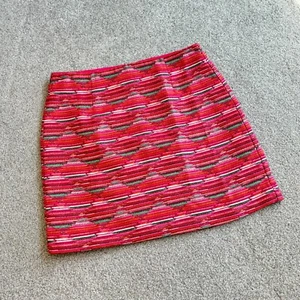 - LOFT Jacquard Mini Skirt Colorful Summer Preppy Ikat Print US 6 - Picture 1 of 4