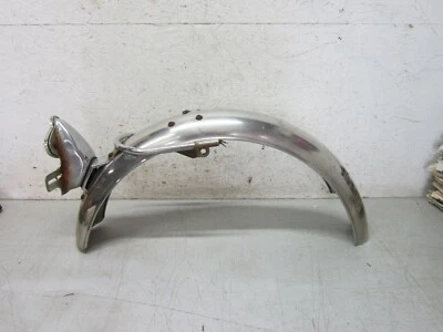 1970 Kawasaki G3TR 90cc Bushmaster Front Fender with Stay and Taillight Housing - Image 1 of 4