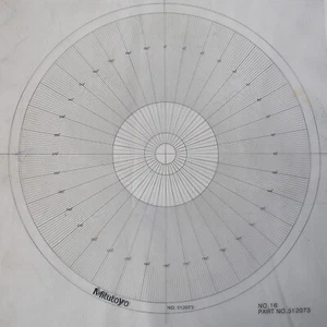 Optical Comparator Chart For Profile Projector Overlay Chart Mitutoyo 512073 - Picture 1 of 1