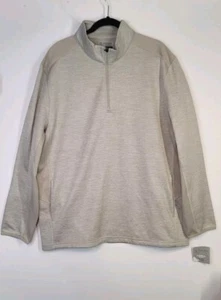 NEW PGA Tour Tan Textured Stretch 1/4 Zip Sweater Thermal ; Men's XL; NWT - Picture 1 of 8