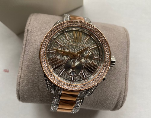 Orologio Nuovo con Etichette Michael Kors Donna Cronografo Wren Acciaio Inox~MK6707