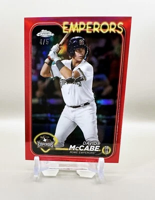 2024 Topps Pro Debut Chrome #PDC-47 (Red Refractor) DAVID McCABE  [4/5] - Image 1 of 2
