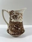 Alfred Meakin Staffordshire England Reverie Brown Country Scene Pitcher