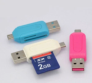 3 función micro USB OTG TF/SD lector de tarjetas para celular Tablet PC A:ti - Picture 1 of 4