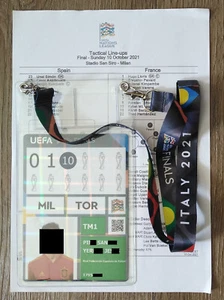 TICKET 3 Player Pass Final 10/10/2021 Spain España - France Francia # Milan - Imagen 1 de 2