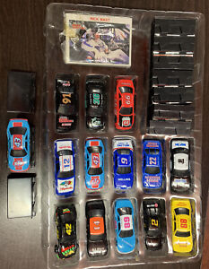 1991 Nascar COMPLETE BOXED SET Vintage 12 MATCH BOX RACE CARS Stands BOX & Cards