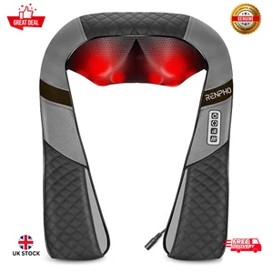 RENPHO Shoulder And Neck Massager with Heat Shiatsu Kneading,Input 12V+Free Gift - Picture 1 of 15