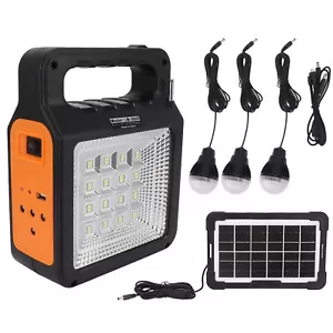Tragbarer Solar Power Bank Scheinwerfer Panel Licht Solar Generator für Camping - Bild 1 von 24