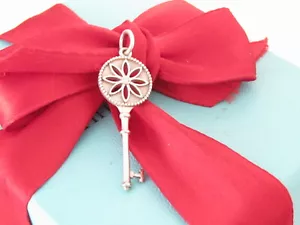 Tiffany & Co Silver Diamond Daisy Key Pendant Charm For Necklace Bracelet - Picture 1 of 5