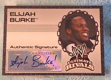 Elijah Burke 2008 WWE Ultimate Rivals Topps Autograph Card 
