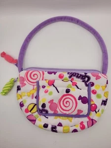 Hand Purse Fiesta Sweets 6" High Candy Print Pink N' Purple - Picture 1 of 5