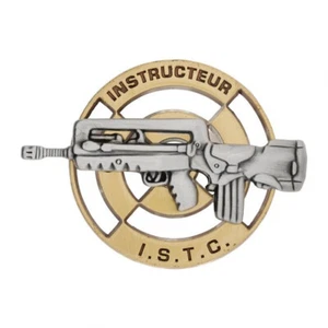 VERITABLE INSIGNE BREVET INSTRUCTEUR ISTC INSTRUCTION SUR LE TIR DE COMBAT - Picture 1 of 2