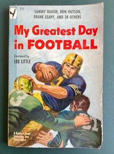 My Greatest Day in Football, libro de bolsillo/1949, Bantam--Baugh, Hutson, Leahy, Halas - Imagen 1 de 8