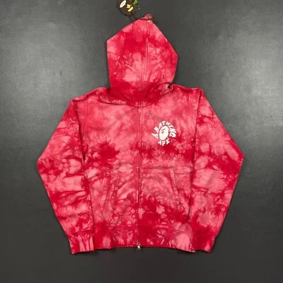 100% 正品 A Bathing Ape 领带染料宽拉链连帽衫 S 码男式 — 第 1/4 张图片