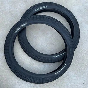 PAIR OF DEMOLITION BMX HAMMERHEAD-S TIRES BLACK MIKE HUCKER - Picture 1 of 2