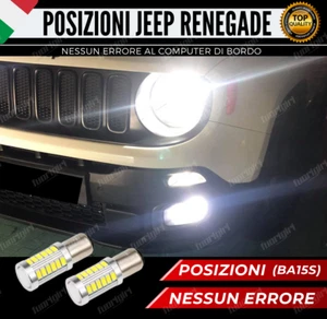 COPPIA LAMPADE DIURNE MY2019 JEEP RENEGADE 33 LED BA15S P21W CANBUS NO ERRORE - Picture 1 of 2