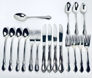 Oneida CHATEAU Stainless Flatware 18 pc Set Deluxe forks knives spoons serving - Picture 1 of 18