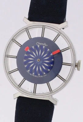 RELOJ CHANDLER COCKTAIL MISTERIOSO DIAL CROMADO HOMBRE AÑOS 60/70 Foto 1 de 4