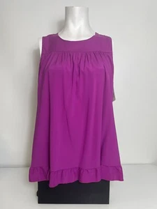 Alisha Levine Pink Silk Sleeveless Top w/ Open Back Sz Large - Picture 1 of 7