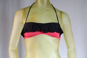 TOP DE BIKINI VOLCOM MUJER ROSA/NEGRO DISEÑADOR GRÁFICO TALLA GRANDE - Imagen 1 de 5