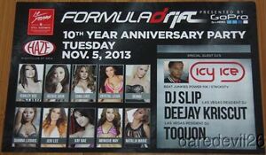 2013 Formula Drift Grid filles fête 10e anniversaire SEMA carte postale mince