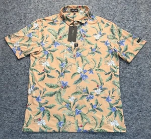 Bad Birdie Core Poloshirt Herren Large Flora Fiesta feuchtigkeitsableitend UPF 50 Golf - Bild 1 von 11