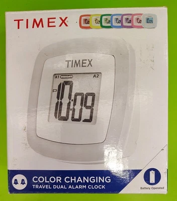 Timex Color Changing Travel Alarm Clock NEW  - Image 1 of 4