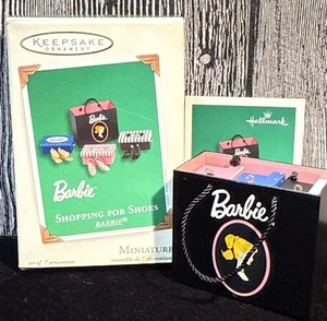 Hallmark Keepsake 2003 Barbie “Shopping for Shoes” 7pc Miniature Set - Free Ship - Picture 1 of 6