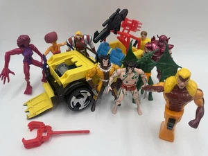 Vintage 1995 Marvel X-Men Wolverine Jeep Battle Machine Toy Biz W/ Lot Of 8 Figs - Picture 1 of 11