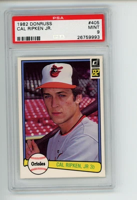 1982 Donruss Cal Ripken Jr #405 Baltimore Orioles PSA 9 MINT - Image 1 of 4